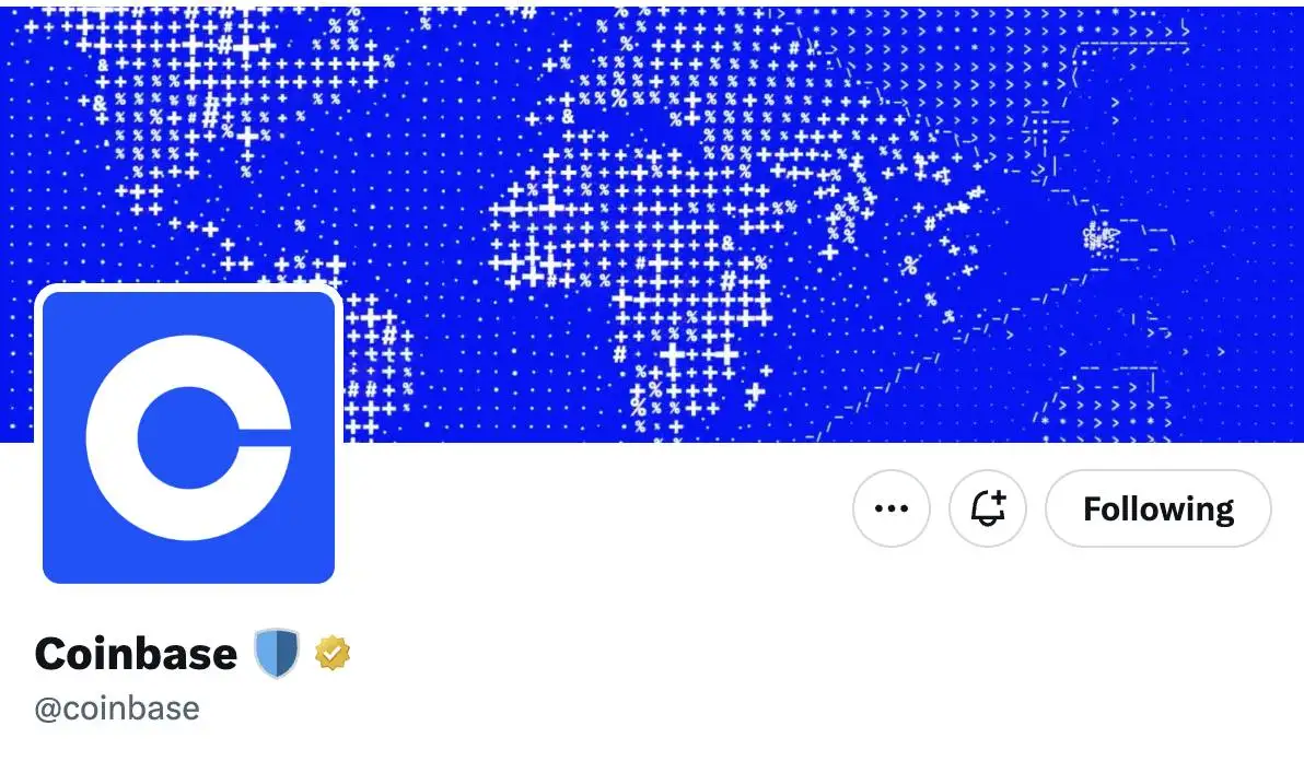 Coinbase官方X账号恢复原头像 Coinbase官方X账号恢复原头像
