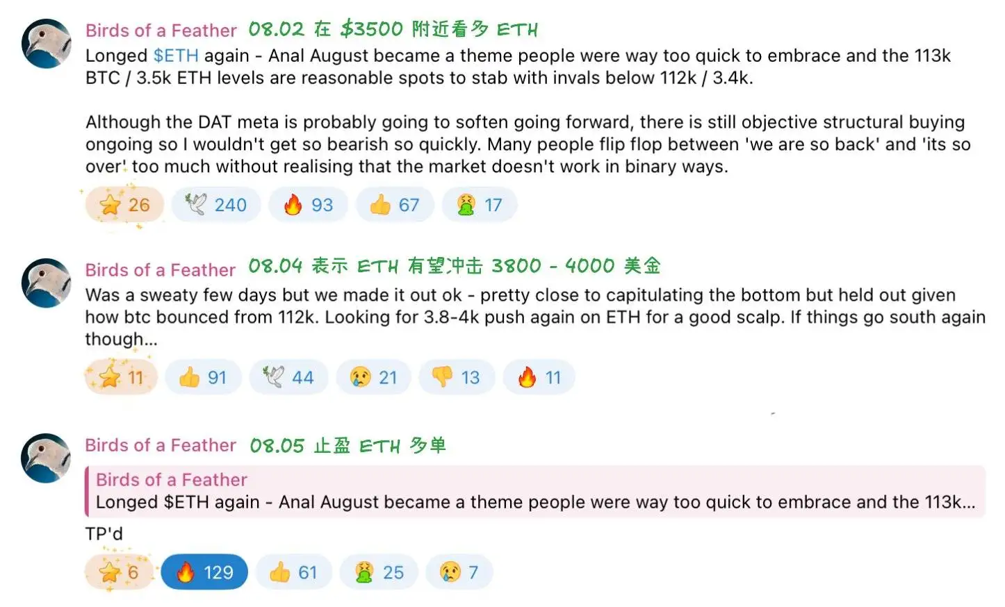 交易员Eugene止盈ETH多头头寸 链上分析师Ai姨测算四日内收益率6.14% 交易员Eugene止盈ETH多头头寸 链上分析师Ai姨测算四日内收益率6.14%
